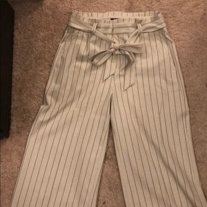 Pinstripe Wide Leg Dress Pant
